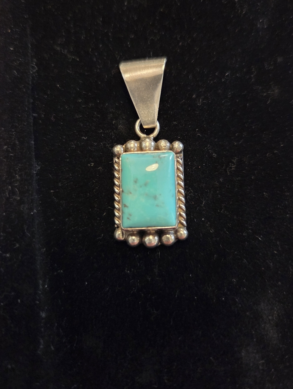Vintage Turquoise Sterling Silver Pendant
